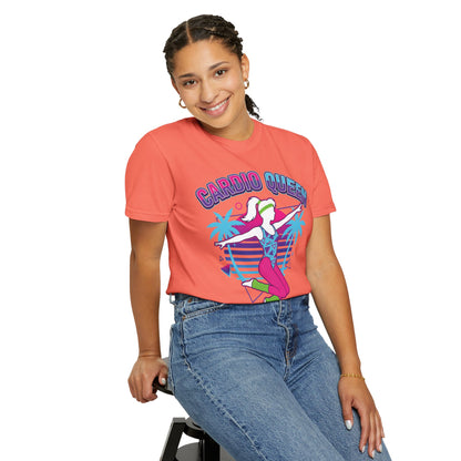 Cardio Queen Retro 80s Aerobics Graphic Tee | Vintage Workout Shirt Women