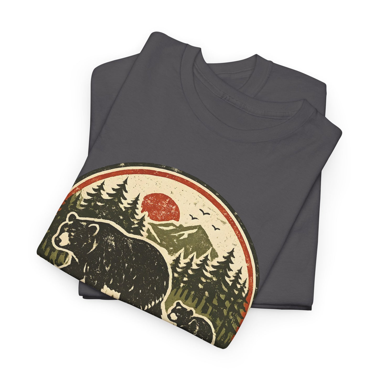 Bear and Cub Retro Badge Tee | Protect What's Wild | Wildlife Lover Gift | Unisex