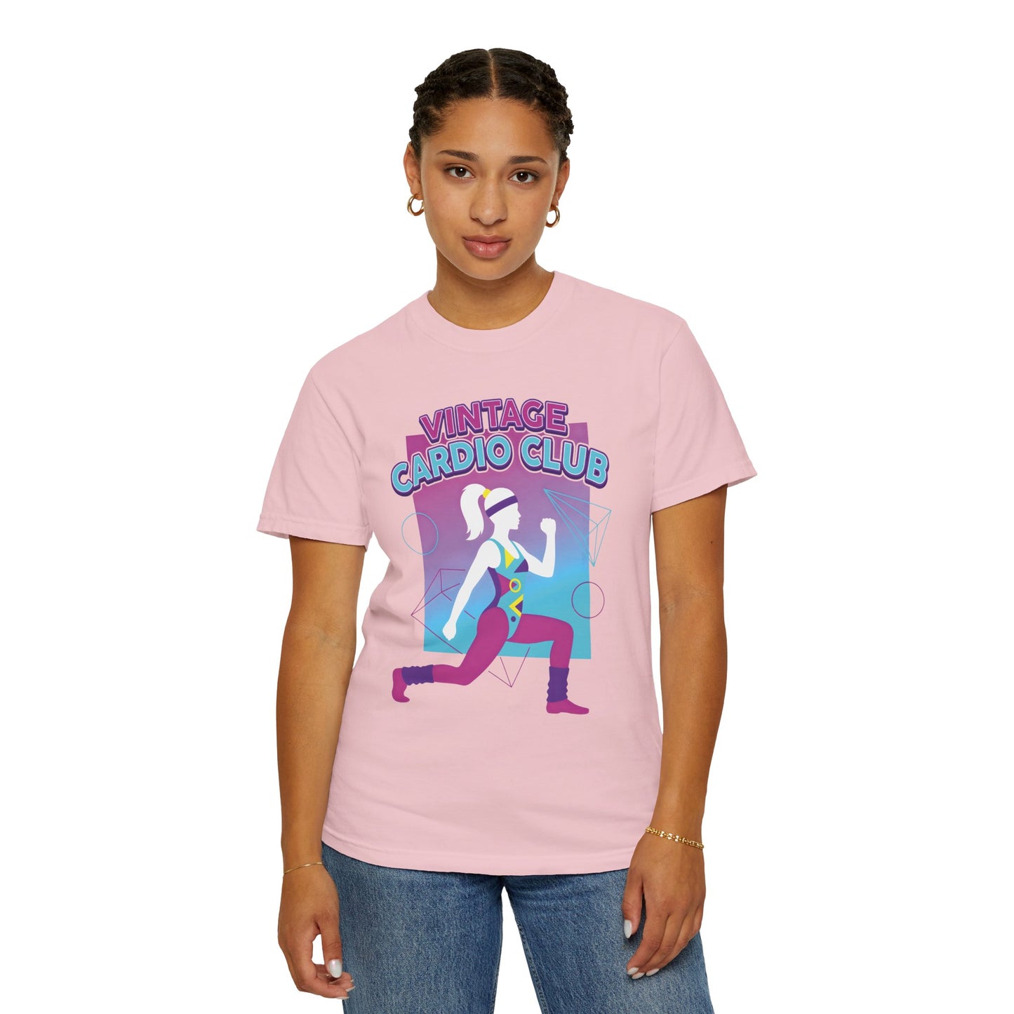 Vintage Cardio Club Retro 80s Lunge Graphic Tee | Workout Shirt Women