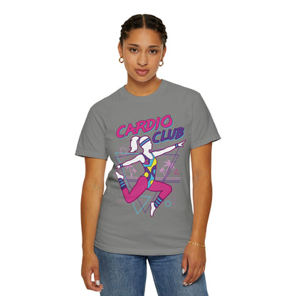 Cardio Club Retro 80s Grid Aerobics Graphic Tee | Vintage Gym Shirt Women