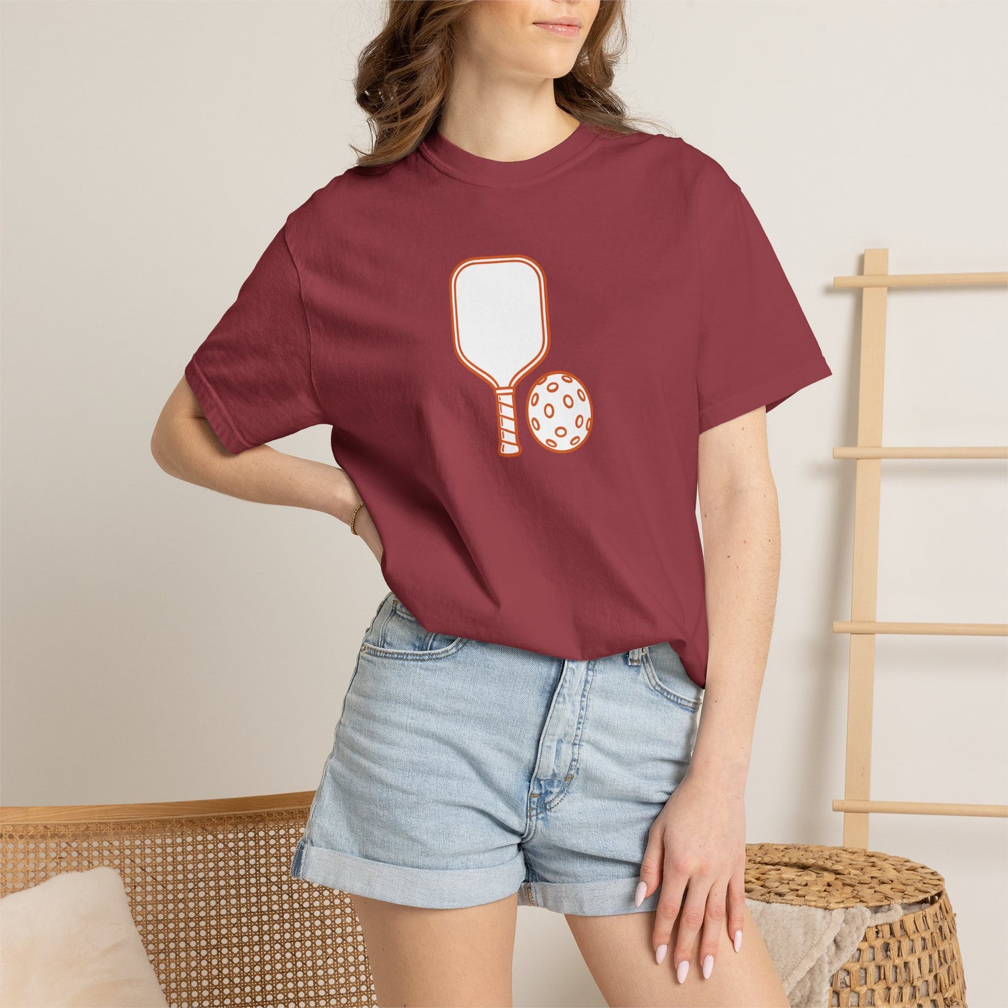 Pickleball Paddle And Ball Icon Tee Minimalist Pickler Unisex T-Shirt