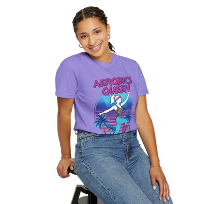 Aerobics Queen Retro 80s Dance Graphic Tee | Vintage Workout Shirt Women
