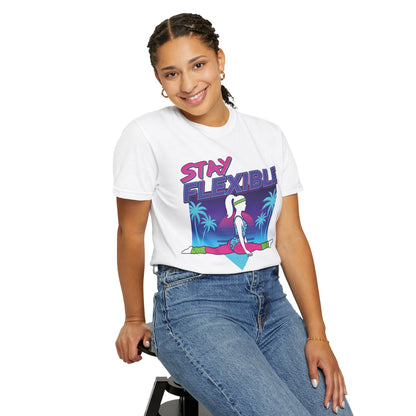 Stay Flexible Retro 80s Splits Aerobics Tee | Vintage Gym Shirt Women