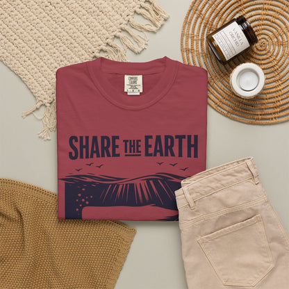 Whale Conservation Tee | Share the Earth Graphic Shirt | Ocean Wildlife Gift | Unisex