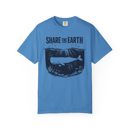 Whale Conservation Tee | Share the Earth Graphic Shirt | Ocean Wildlife Gift | Unisex