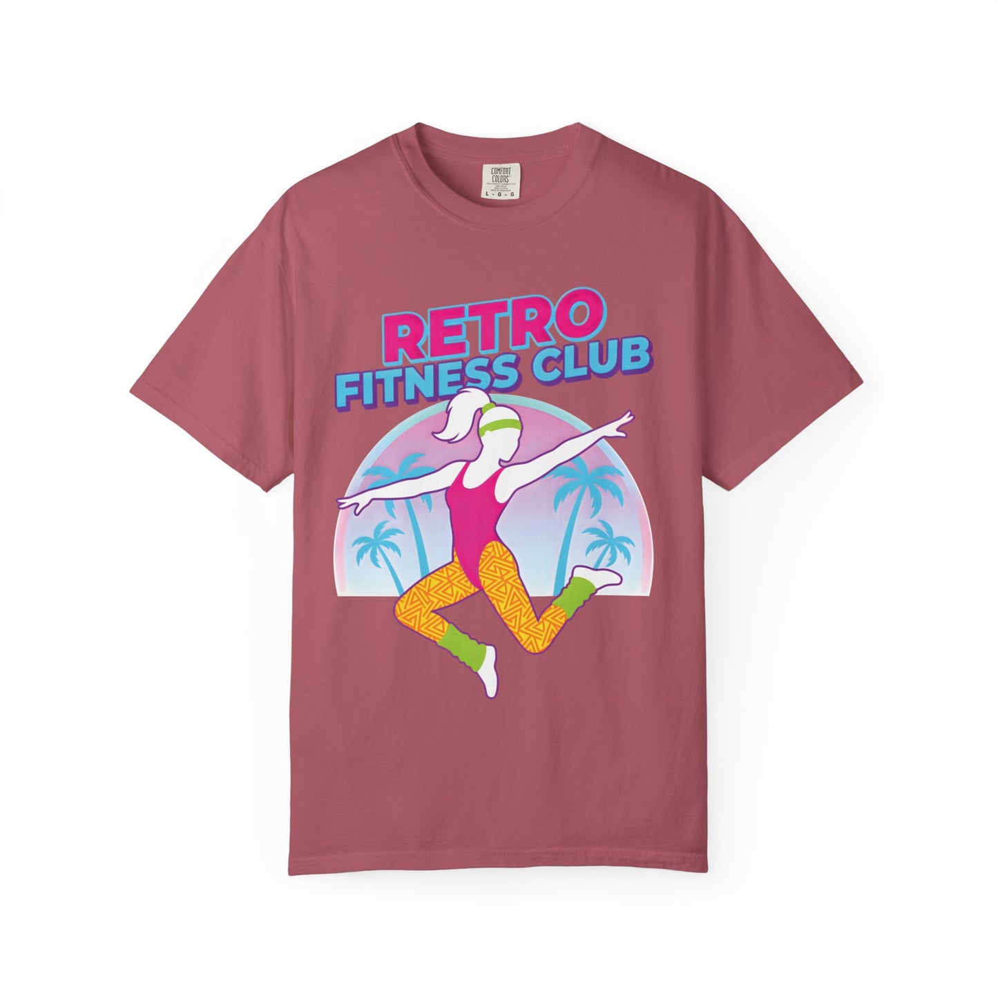 Retro Fitness Club 80s Aerobics Graphic Tee | Vintage Gym Shirt Women