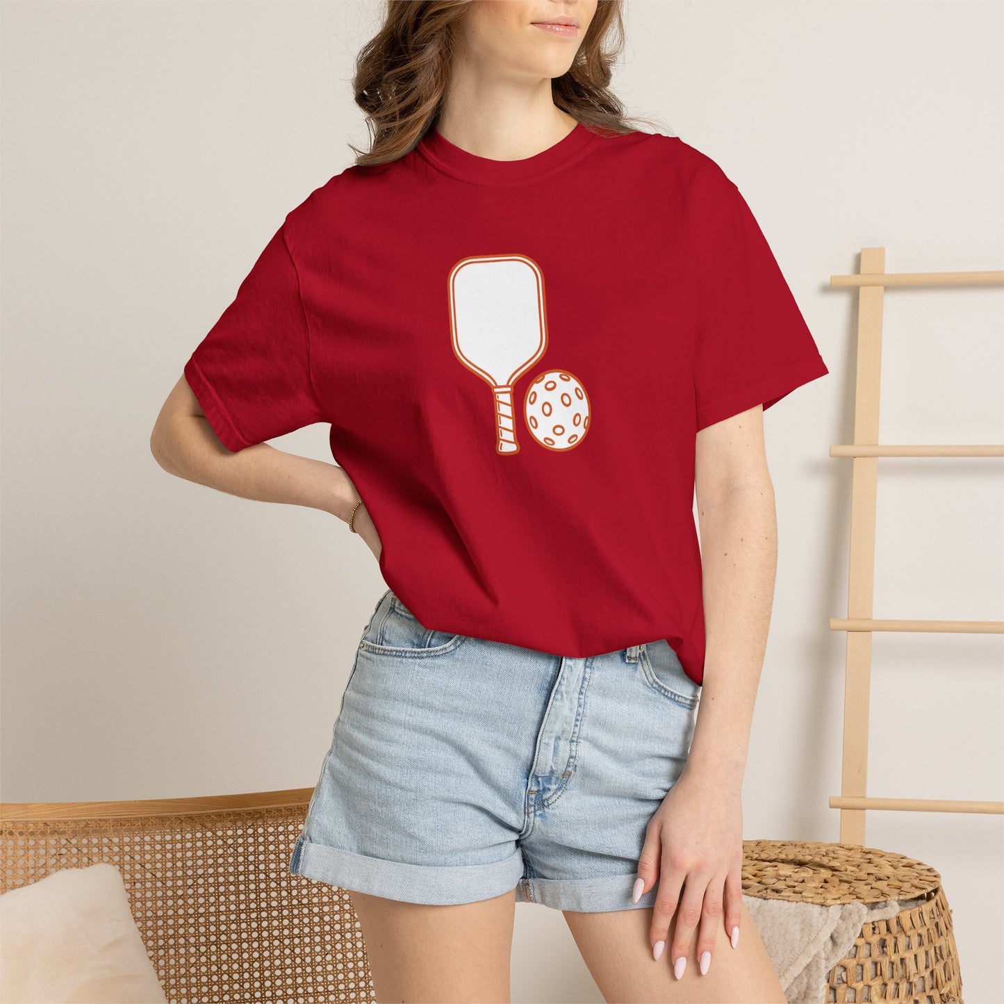 Pickleball Paddle And Ball Icon Tee Minimalist Pickler Unisex T-Shirt