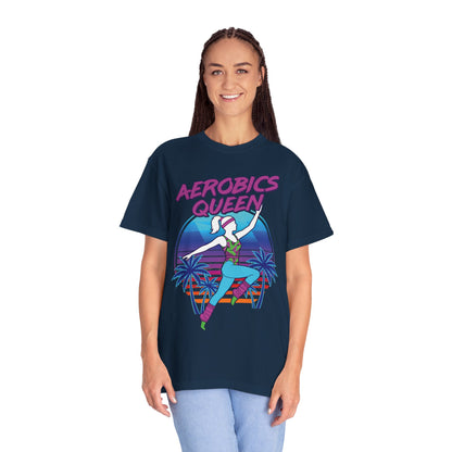 Aerobics Queen Retro 80s Dance Graphic Tee | Vintage Workout Shirt Women