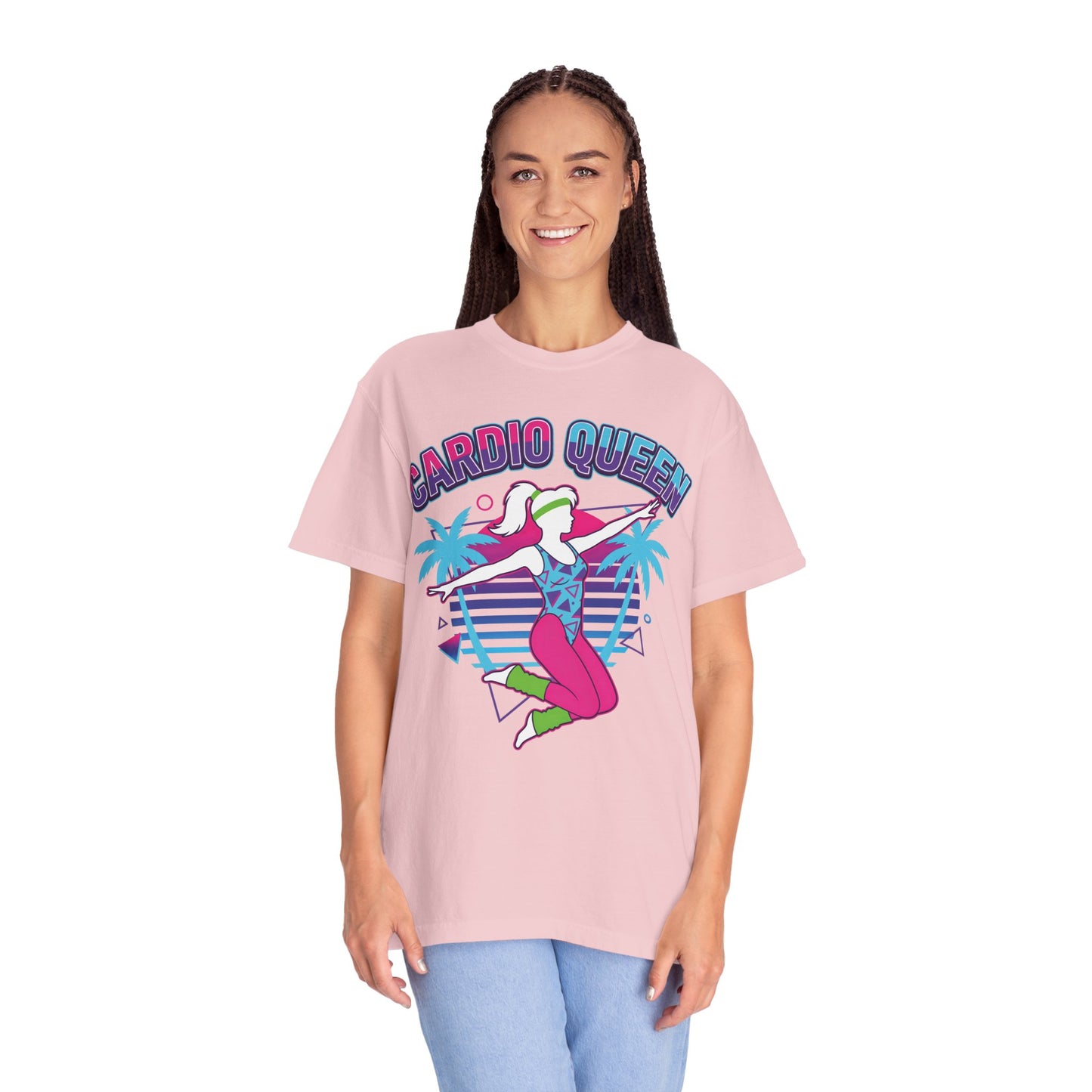 Cardio Queen Retro 80s Aerobics Graphic Tee | Vintage Workout Shirt Women