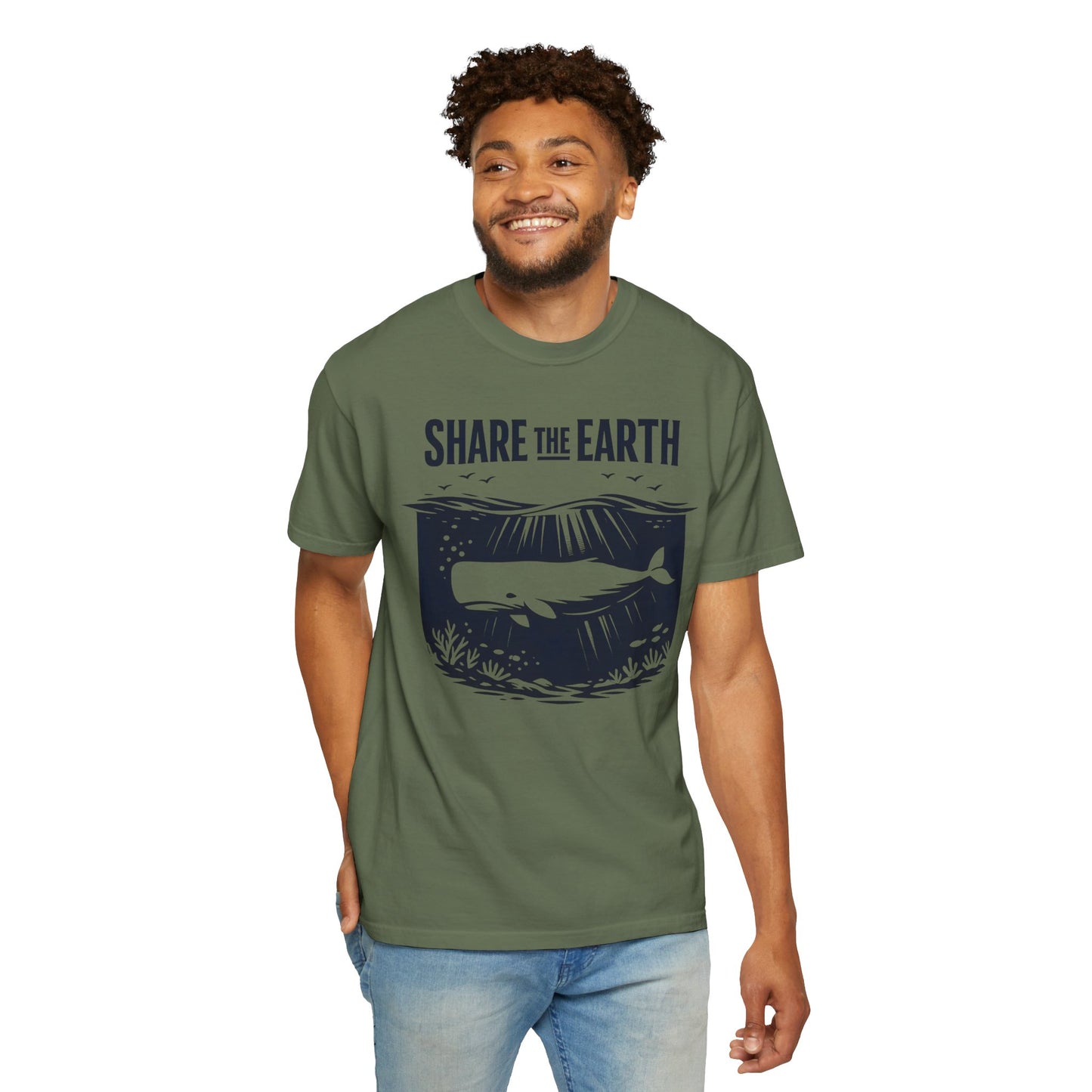 Whale Conservation Tee | Share the Earth Graphic Shirt | Ocean Wildlife Gift | Unisex