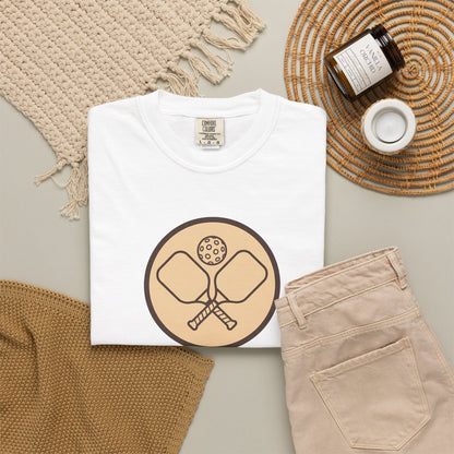 Vintage Pickleball Badge Tee Pickler Crest Minimalist Unisex Shirt