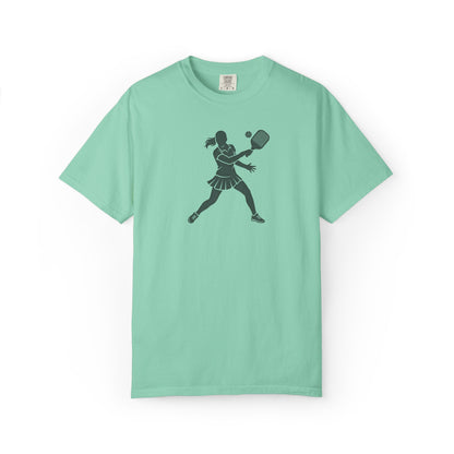 Pickleball Female Silhouette Icon Tee Minimalist Pickler Graphic Women T-Shirt