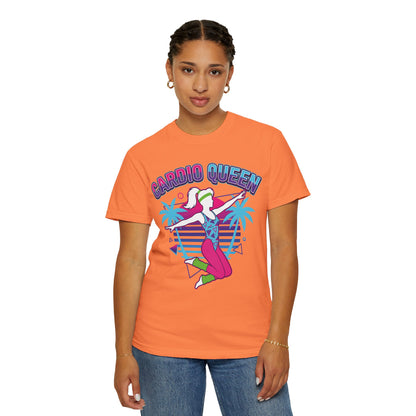 Cardio Queen Retro 80s Aerobics Graphic Tee | Vintage Workout Shirt Women