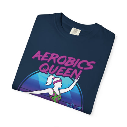Aerobics Queen Retro 80s Dance Graphic Tee | Vintage Workout Shirt Women