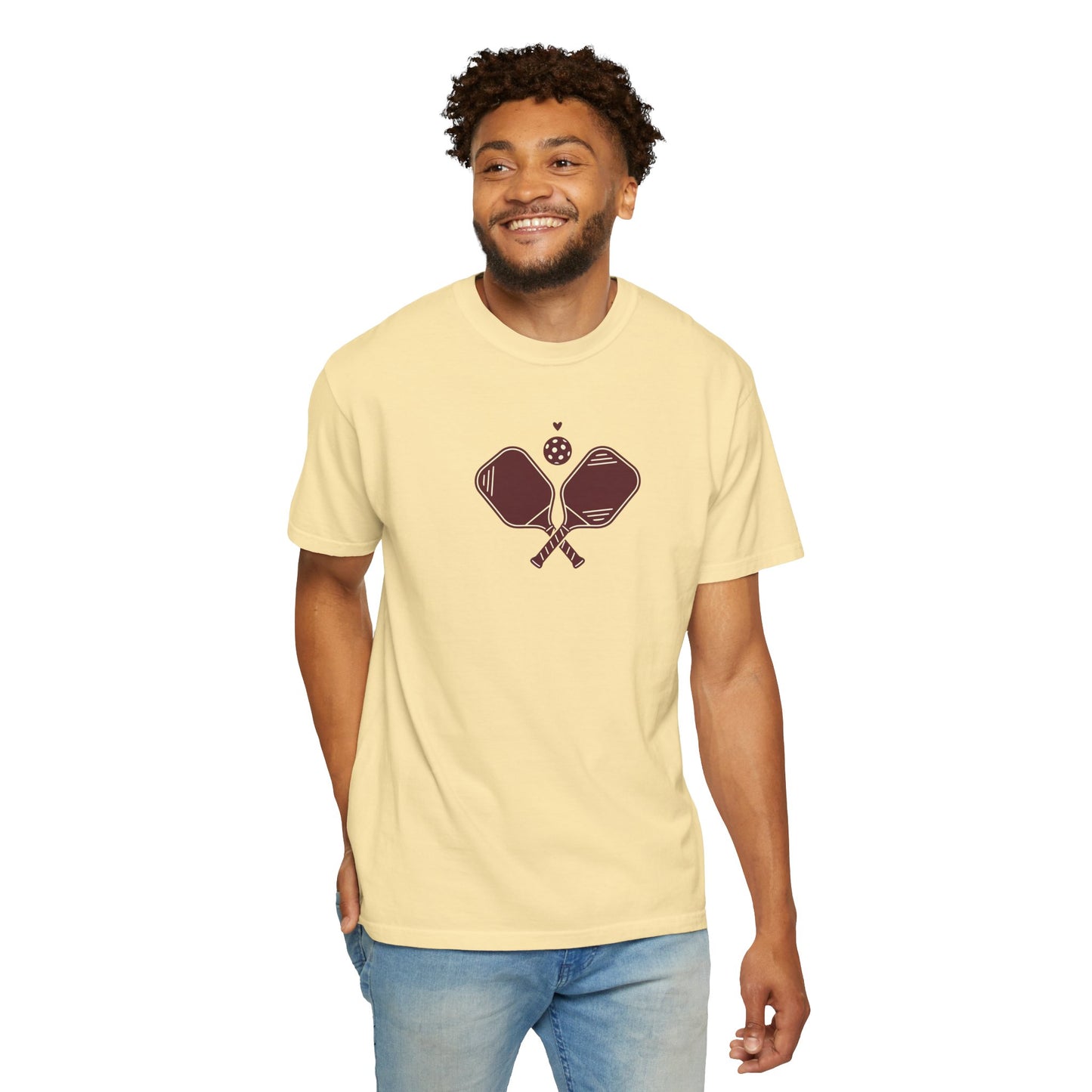 Pickleball Heart Icon Tee Pickler Love Minimalist Graphic Unisex Shirt