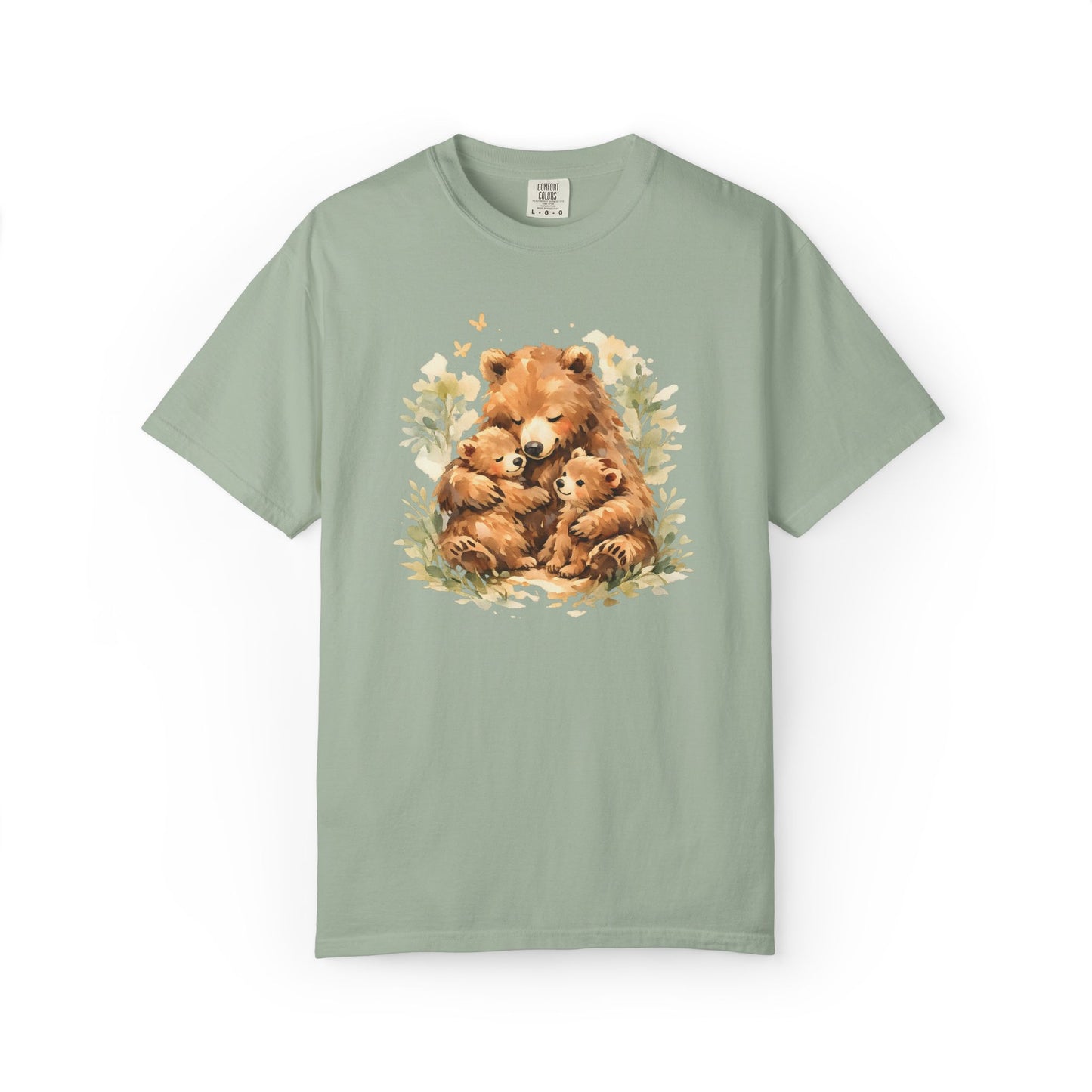 Mother Bear and Cubs Watercolor Tee | Wildlife Art Shirt | Mother Nature Gift | Unisex