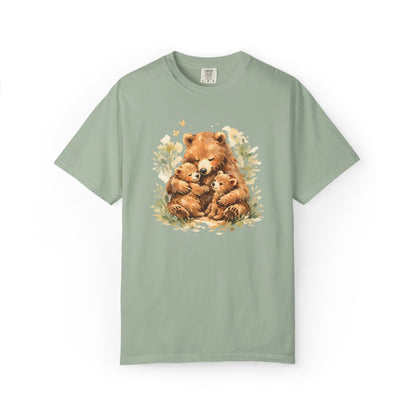 Mother Bear and Cubs Watercolor Tee | Wildlife Art Shirt | Mother Nature Gift | Unisex