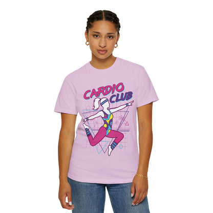Cardio Club Retro 80s Grid Aerobics Graphic Tee | Vintage Gym Shirt Women
