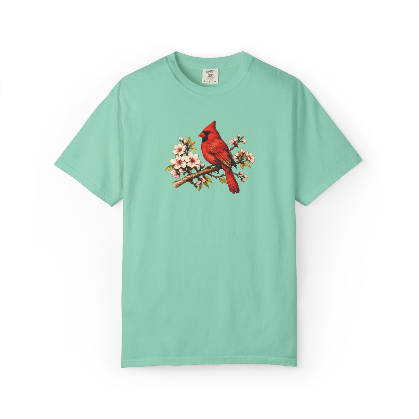 Cardinal Botanical Tee | Vintage Bird Art Shirt | Bird Watcher Gift