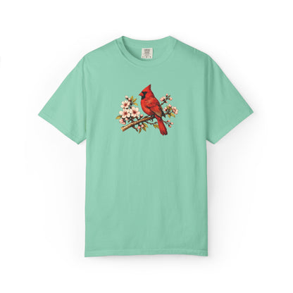 Cardinal Botanical Tee | Vintage Bird Art Shirt | Bird Watcher Gift