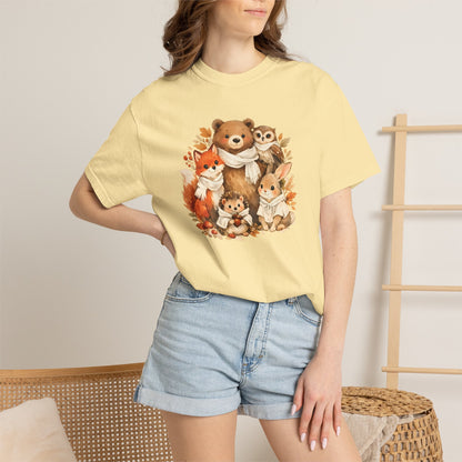 Woodland Friends Watercolor Tee | Forest Animal Gift Shirt | Wildlife Art | Nature Lover