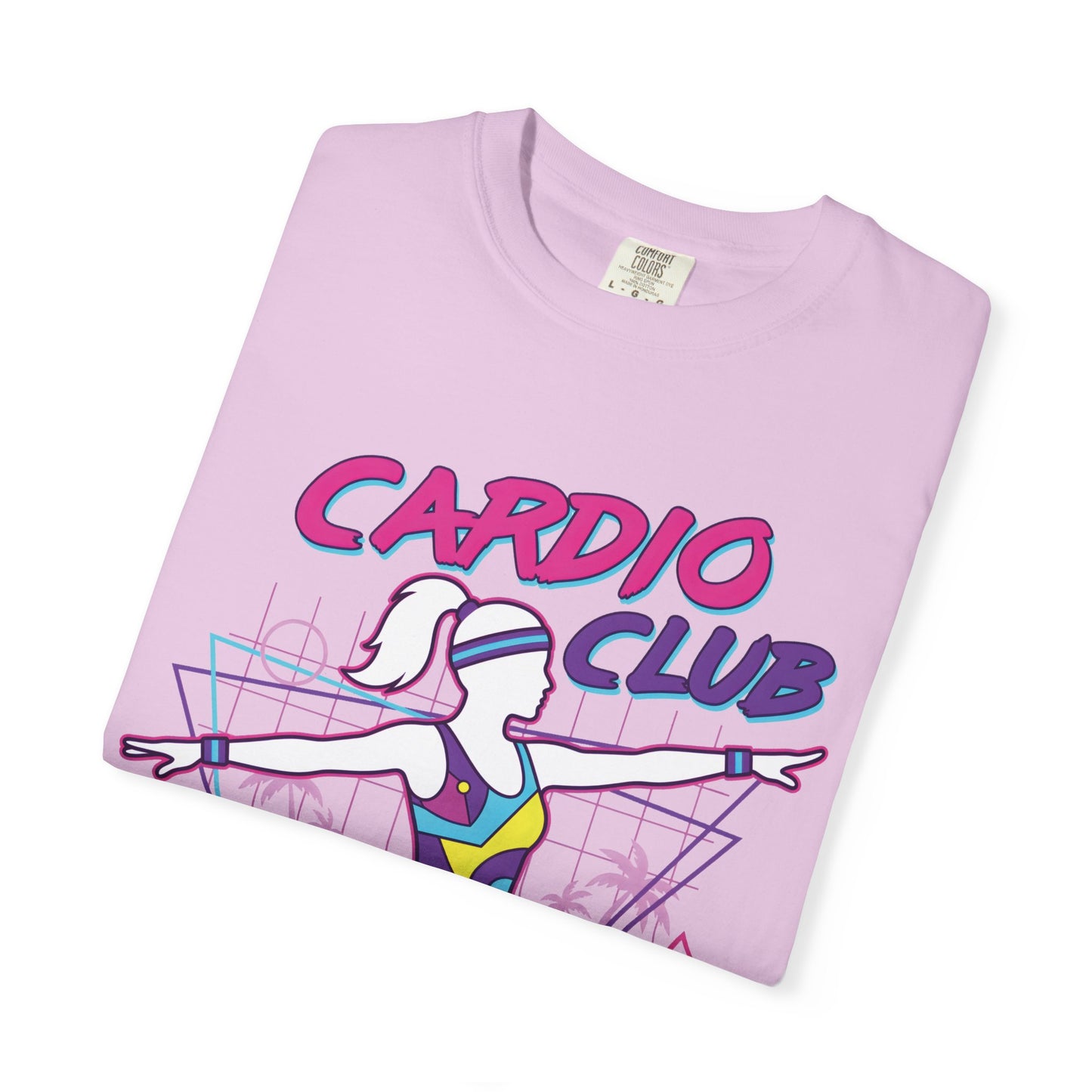 Cardio Club Retro 80s Grid Aerobics Graphic Tee | Vintage Gym Shirt Women