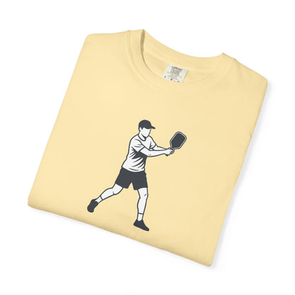 Pickleball Player Silhouette Tee Pickler Minimalist Men's Graphic Shirt