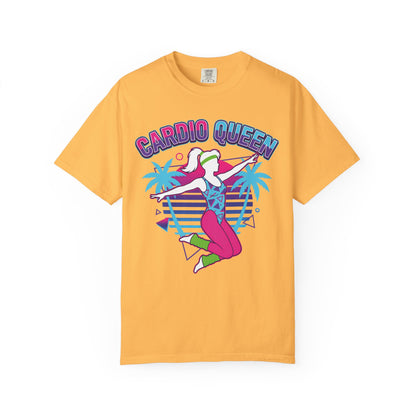 Cardio Queen Retro 80s Aerobics Graphic Tee | Vintage Workout Shirt Women