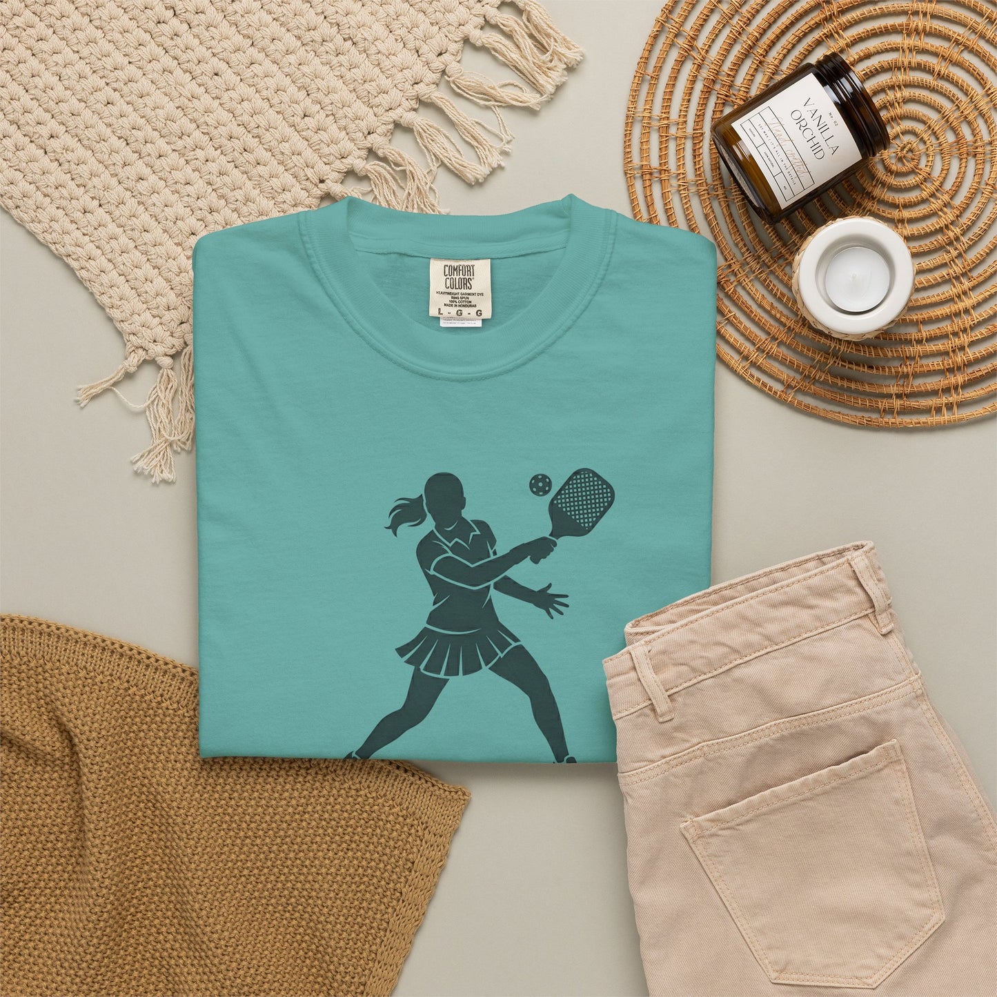 Pickleball Female Silhouette Icon Tee Minimalist Pickler Graphic Women T-Shirt