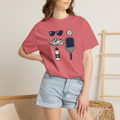 Pickleball Essentials Icon Tee Minimalist Pickler Sport Unisex Graphic Shirt