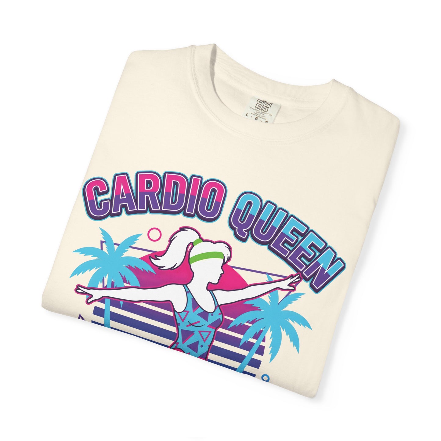 Cardio Queen Retro 80s Aerobics Graphic Tee | Vintage Workout Shirt Women