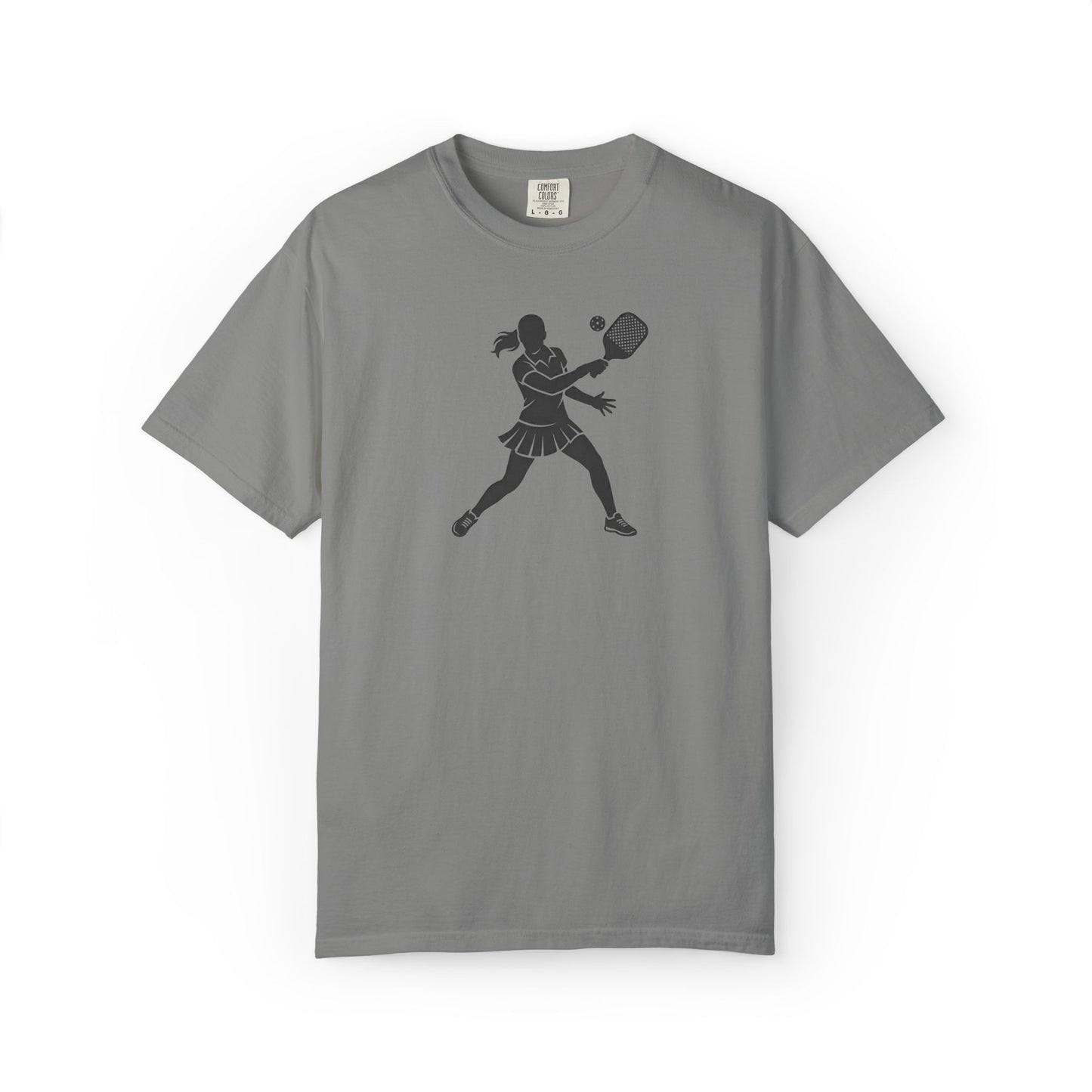 Pickleball Female Silhouette Icon Tee Minimalist Pickler Graphic Women T-Shirt