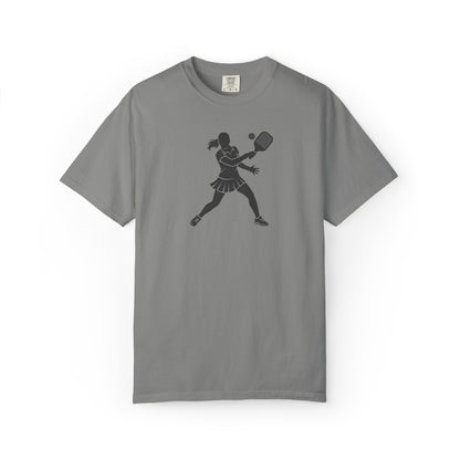 Pickleball Female Silhouette Icon Tee Minimalist Pickler Graphic Women T-Shirt