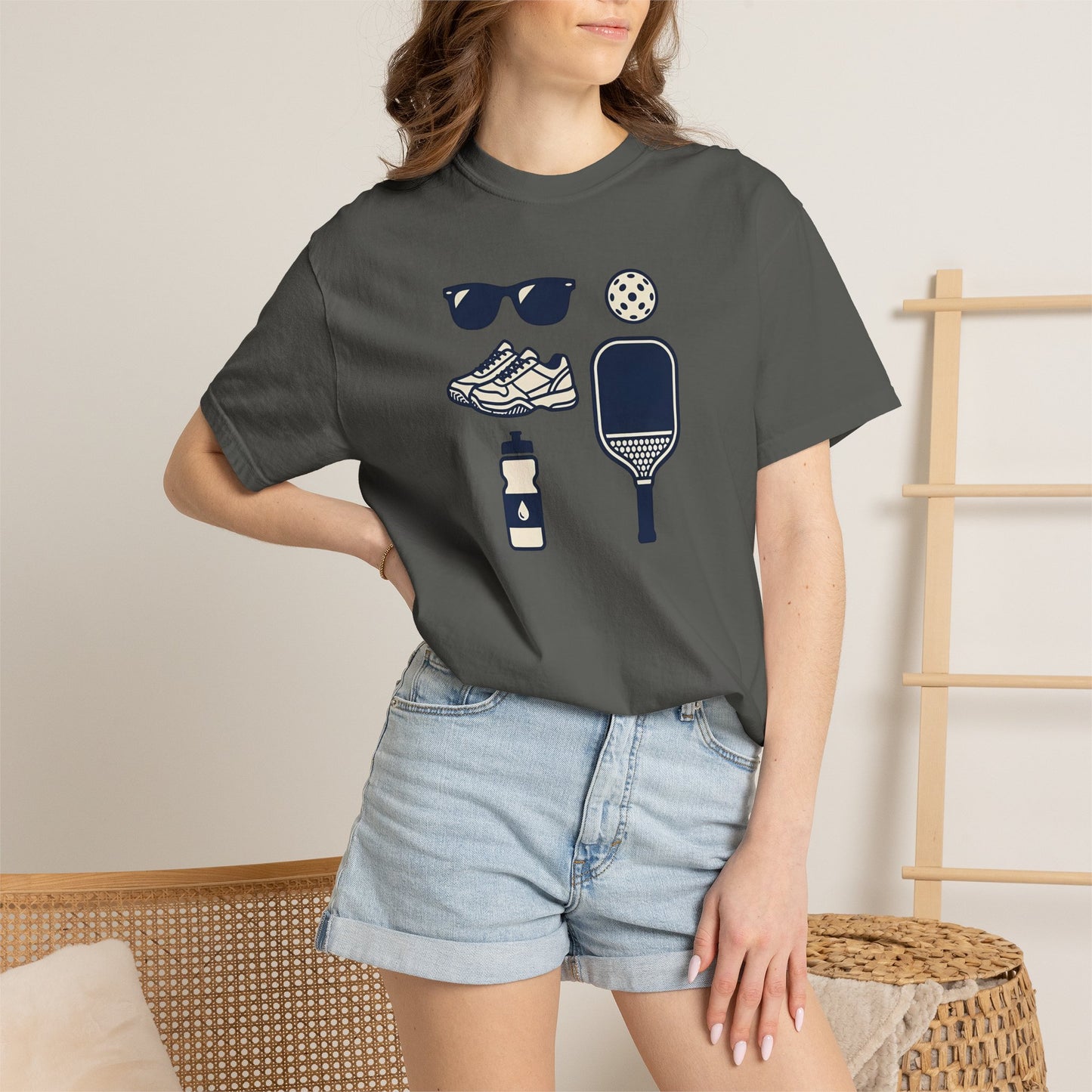 Pickleball Essentials Icon Tee Minimalist Pickler Sport Unisex Graphic Shirt
