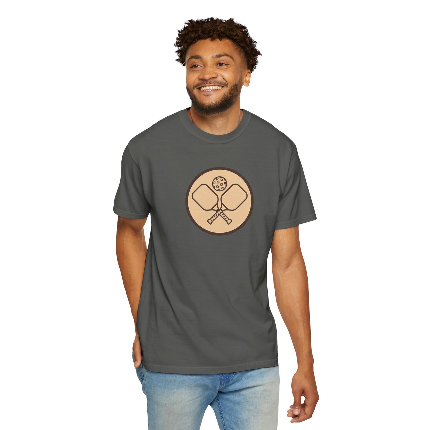 Vintage Pickleball Badge Tee Pickler Crest Minimalist Unisex Shirt