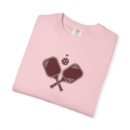 Pickleball Heart Icon Tee Pickler Love Minimalist Graphic Unisex Shirt