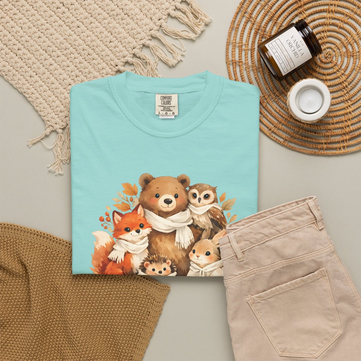 Woodland Friends Watercolor Tee | Forest Animal Gift Shirt | Wildlife Art | Nature Lover