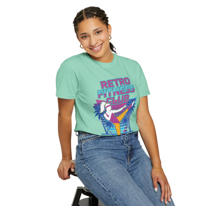 Retro Fitness Club High Kick 80s Tee | Vintage Aerobics Shirt Women