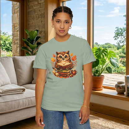 Wise Owl Watercolor Humor Tee | Book Lover Nature Shirt | Whimsical Wildlife Gift