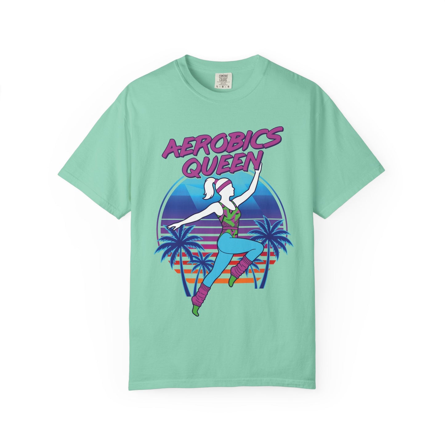 Aerobics Queen Retro 80s Dance Graphic Tee | Vintage Workout Shirt Women