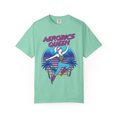 Aerobics Queen Retro 80s Dance Graphic Tee | Vintage Workout Shirt Women