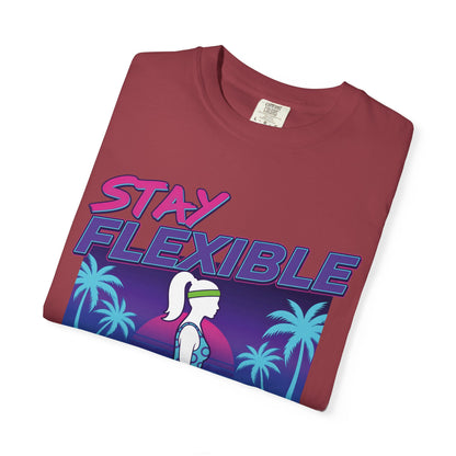Stay Flexible Retro 80s Splits Aerobics Tee | Vintage Gym Shirt Women