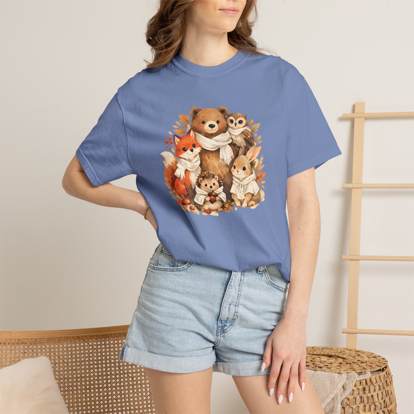 Woodland Friends Watercolor Tee | Forest Animal Gift Shirt | Wildlife Art | Nature Lover