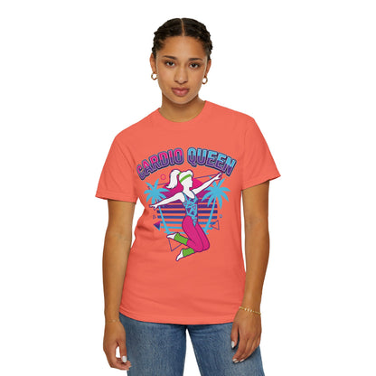 Cardio Queen Retro 80s Aerobics Graphic Tee | Vintage Workout Shirt Women