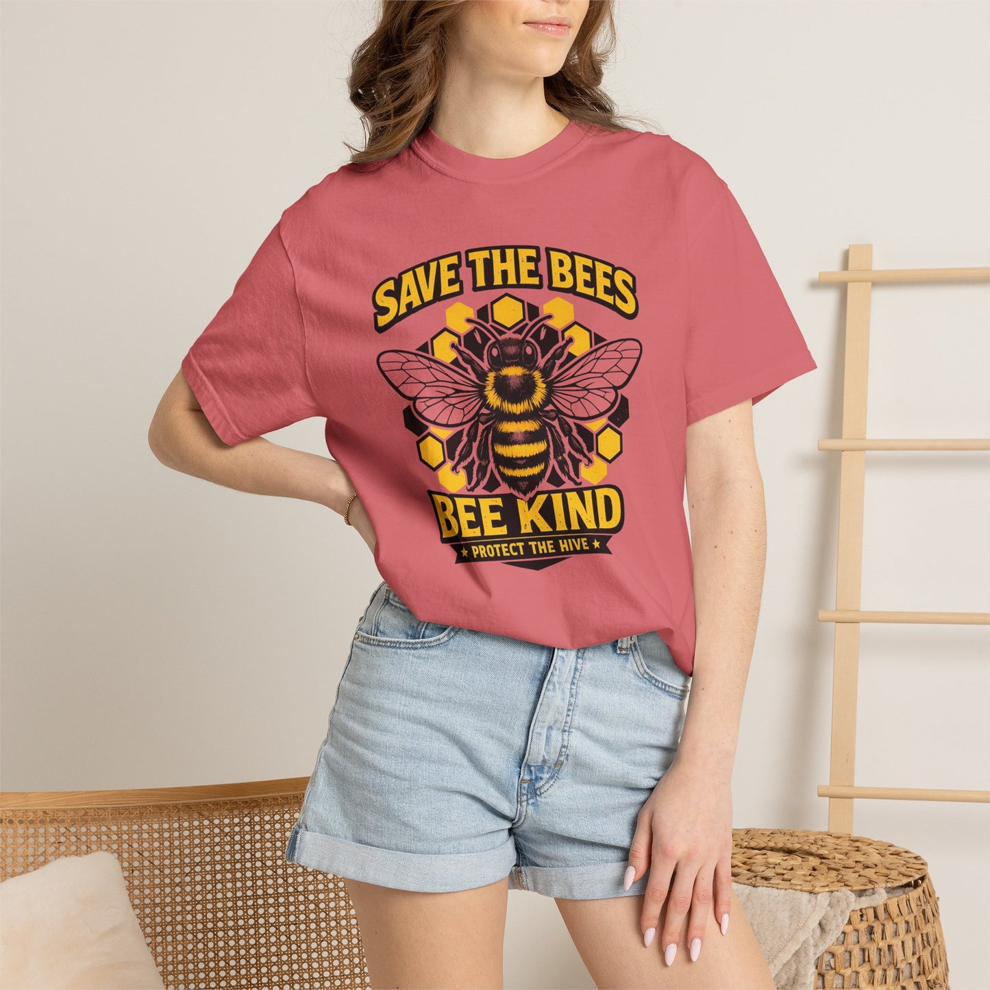 Save the Bees Graphic Tee | Bee Kind Conservation Shirt | Earth Day Gift | Nature Tee