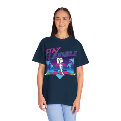 Stay Flexible Retro 80s Splits Aerobics Tee | Vintage Gym Shirt Women