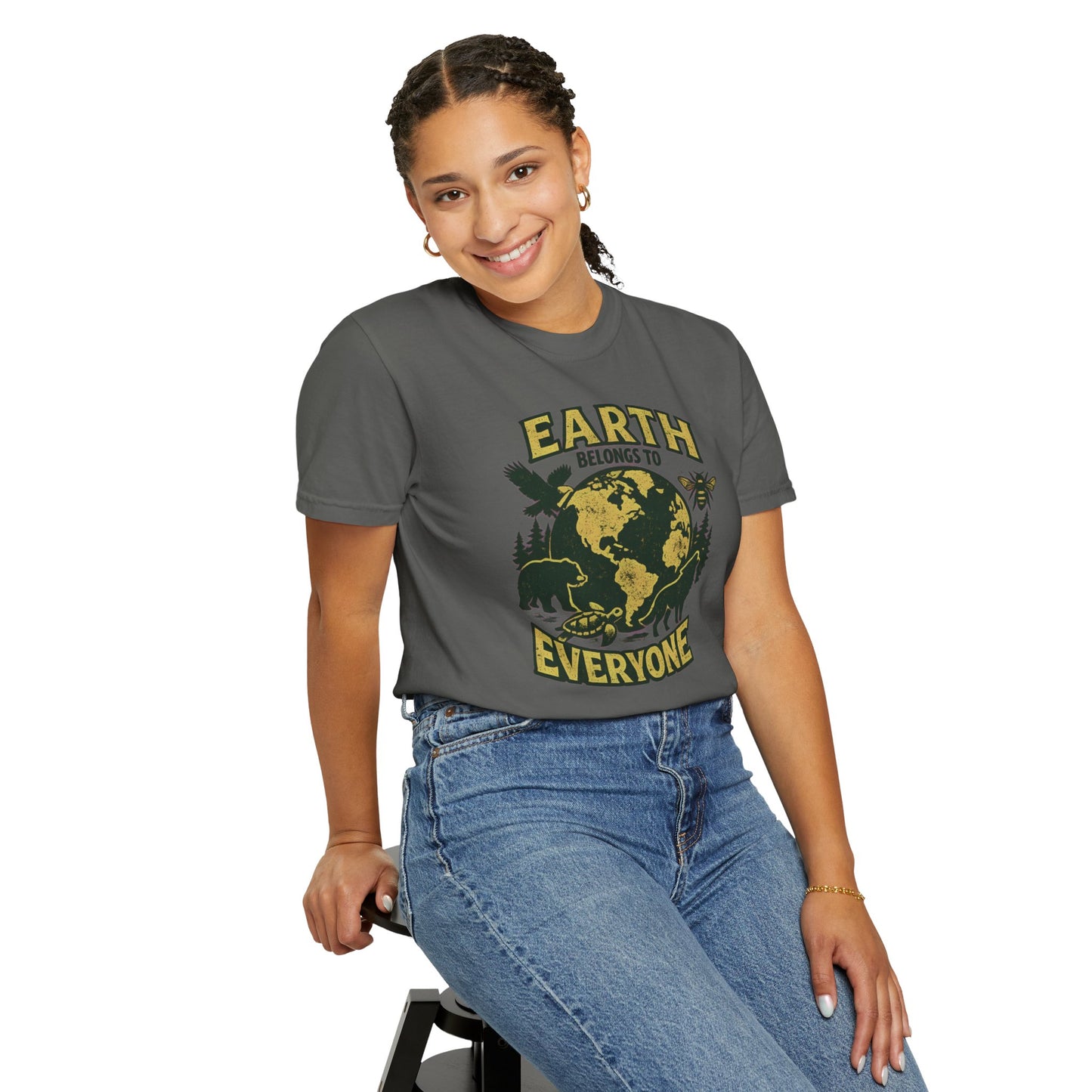 Earth Belongs to Everyone Earth Day Tee | Conservation Art Shirt | Wildlife Gift