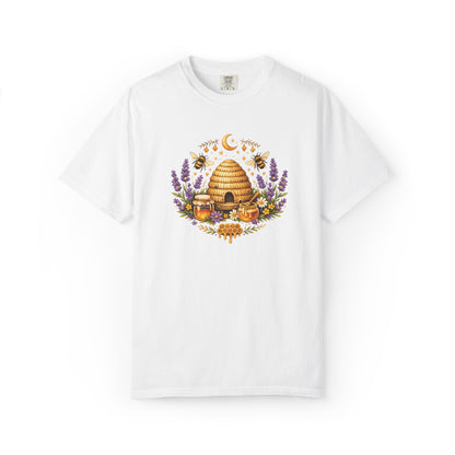 Beehive Honey and Lavender Tee | Vintage Nature Art Shirt | Botanical Garden Gift