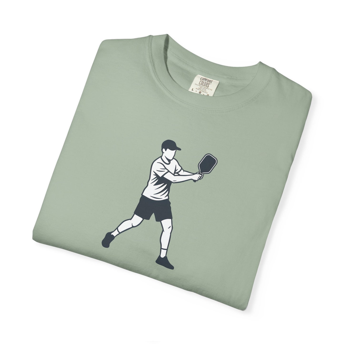 Pickleball Player Silhouette Tee Pickler Minimalist Men's Graphic Shirt