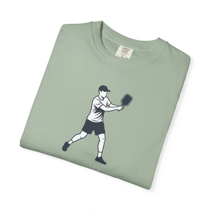 Pickleball Player Silhouette Tee Pickler Minimalist Men's Graphic Shirt